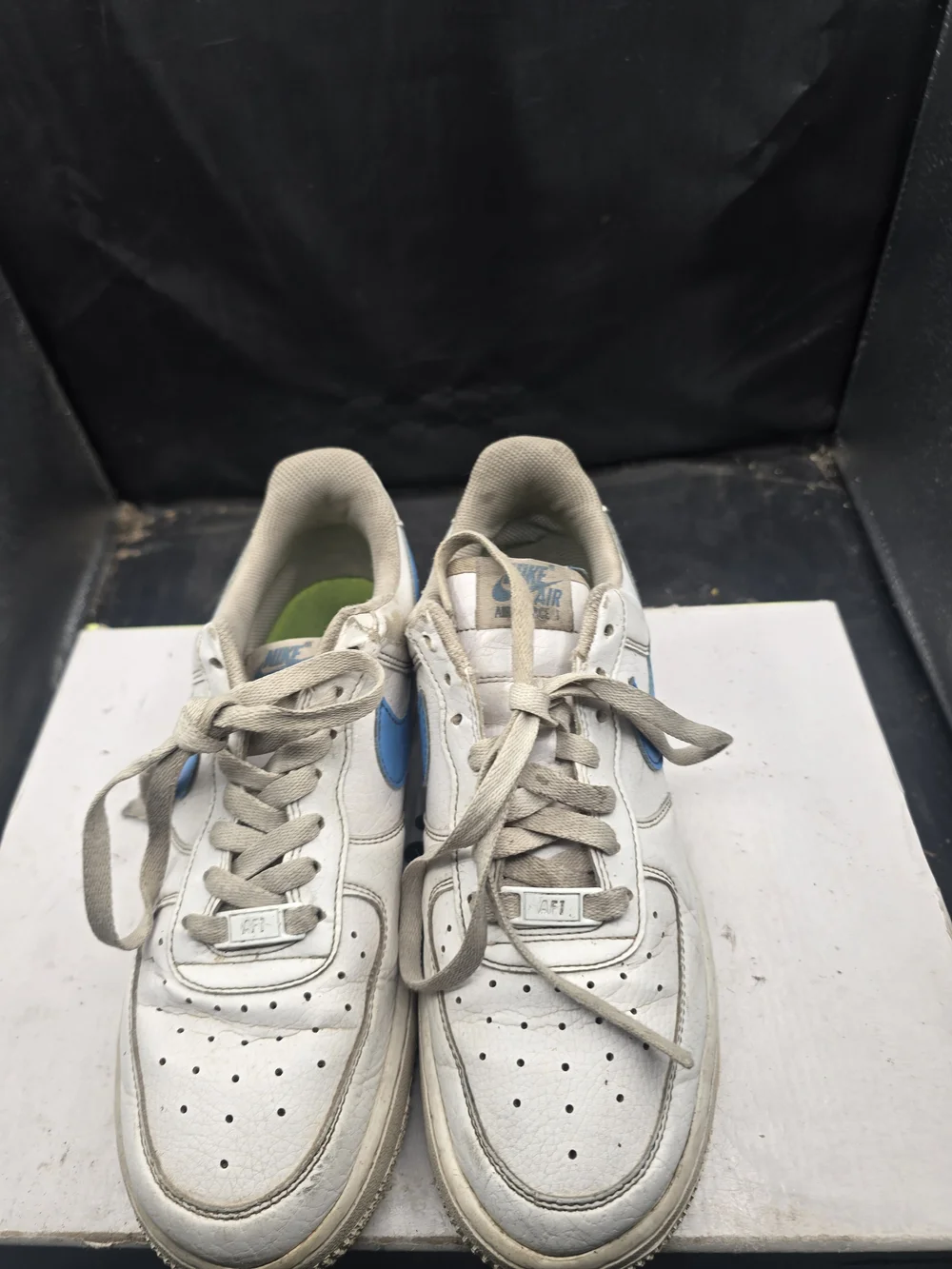 Nike Air Force 1 Low‎ White with Blue Swoosh
